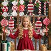 Red & White Pendant Christmas Decor - Cute Candy Canes, Lollipops, for Christmas Trees, New Year Home Decor Gifts, Navidad