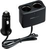 SEIWA Car Cigarette Lighter Socket Universal Cord IMP096 Splitter, 2-Way Socket, Type,