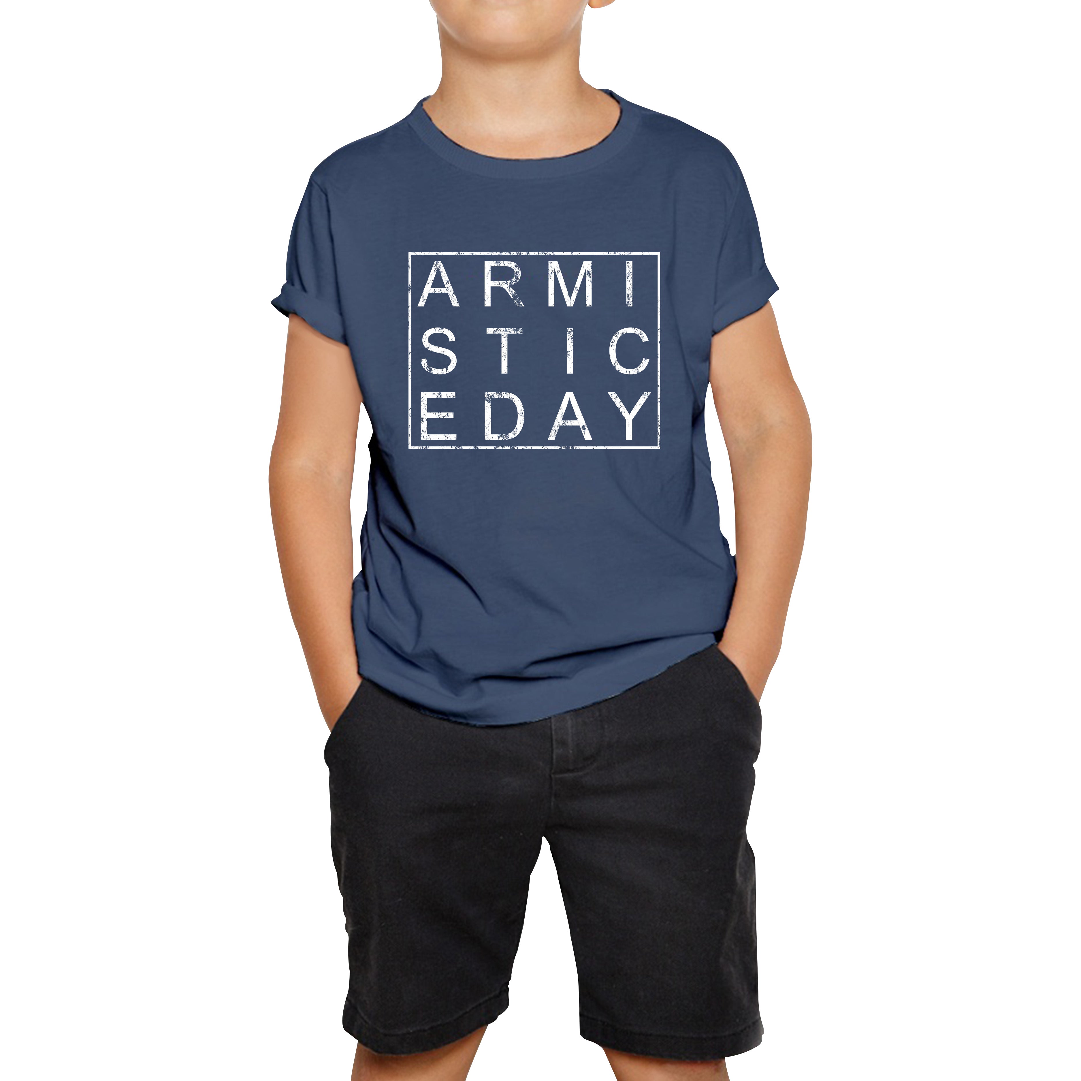 Armistice Day Anzac Day Lest We Forget Remembrance Day Veterans Day WW1 Poppy Flower Kids Tee 120