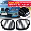 Glossy Black Car Front Bumper Kidney Grille Racing Grills For BMW Z3 1996 1997 1998 1999 2000 2001 2002 Front Kidney Hood Grille