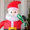 Freestanding Santa Decor with Green Sack Indoor Outdoor Christmas Inflatable Festive