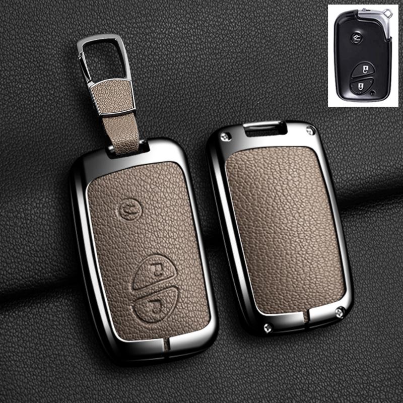 For Lexus Ct200H Gx400 Gx460 Is250 Is300C Rx270 Es240 Es350 Ls460 Gs300 450H 460H Zinc Alloy Leather Car Key Case Cover Keychain