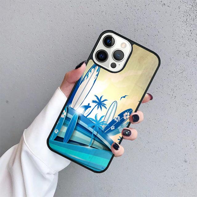 Surfing Hawaii Paradise Coque Shell For iPhone 17 Air 15 16 14 13 12 Pro Max 11 Pro Max Plus Phone Case Cover
