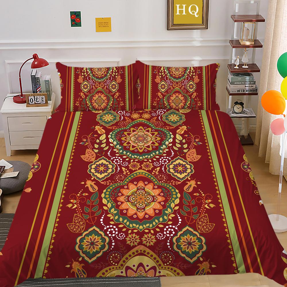 Set Biancheria da Letto con Stampa Boemia 3D Misura King Poliestere Biancheria da Letto Moda Teenager Alta Qualità Tessili per la Casa