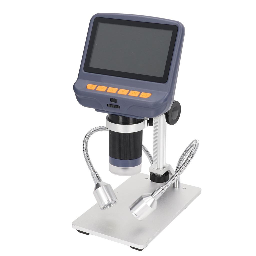 4.3in HD Digital Microscope Set Double Sided Adhesive Light Control Power Cord  Remote Control for Cellphone Repairing