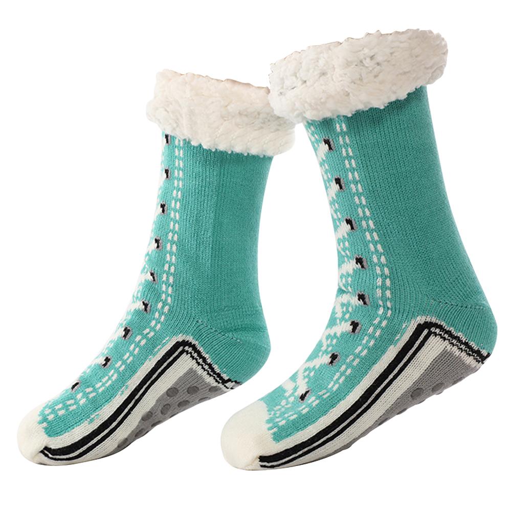Thermal Plush Socks Fluffy Home Socks Comfortable Soft Work Socks Shoe Style Winter Socks Shoes for Living Room Bedroom