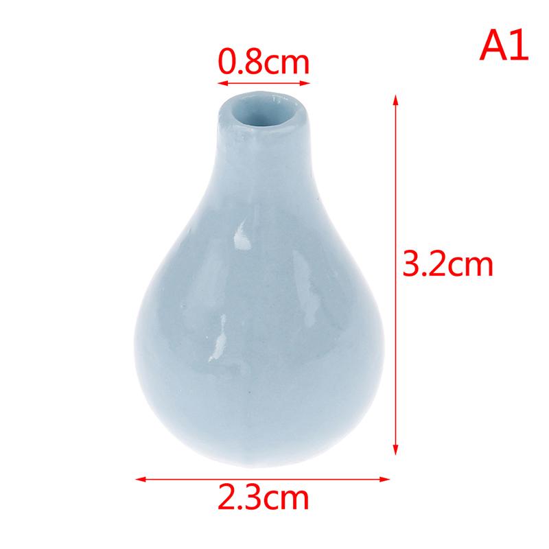 1:12 Dollhouse Miniature Jasmine Hydrangea Flower Green Plant Vase Flowerpot Vase Jar Model Furniture Decoration Accessories