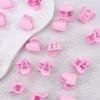 Solid Color Heart Shaped Hair Clips Mini Hair Clips Elegant Hair Barrettes For Valentine's Day