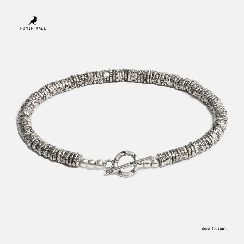 

Roninmade Ретро Миноритарный Браслет Сайкс Подарок Пара Стерлинговое Серебро Ремешок-браслет Классный Модный 16cm Silver