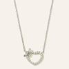 METROCITY JEWELRY Cuore Sterling Silver White Necklace A231SN1002WPA