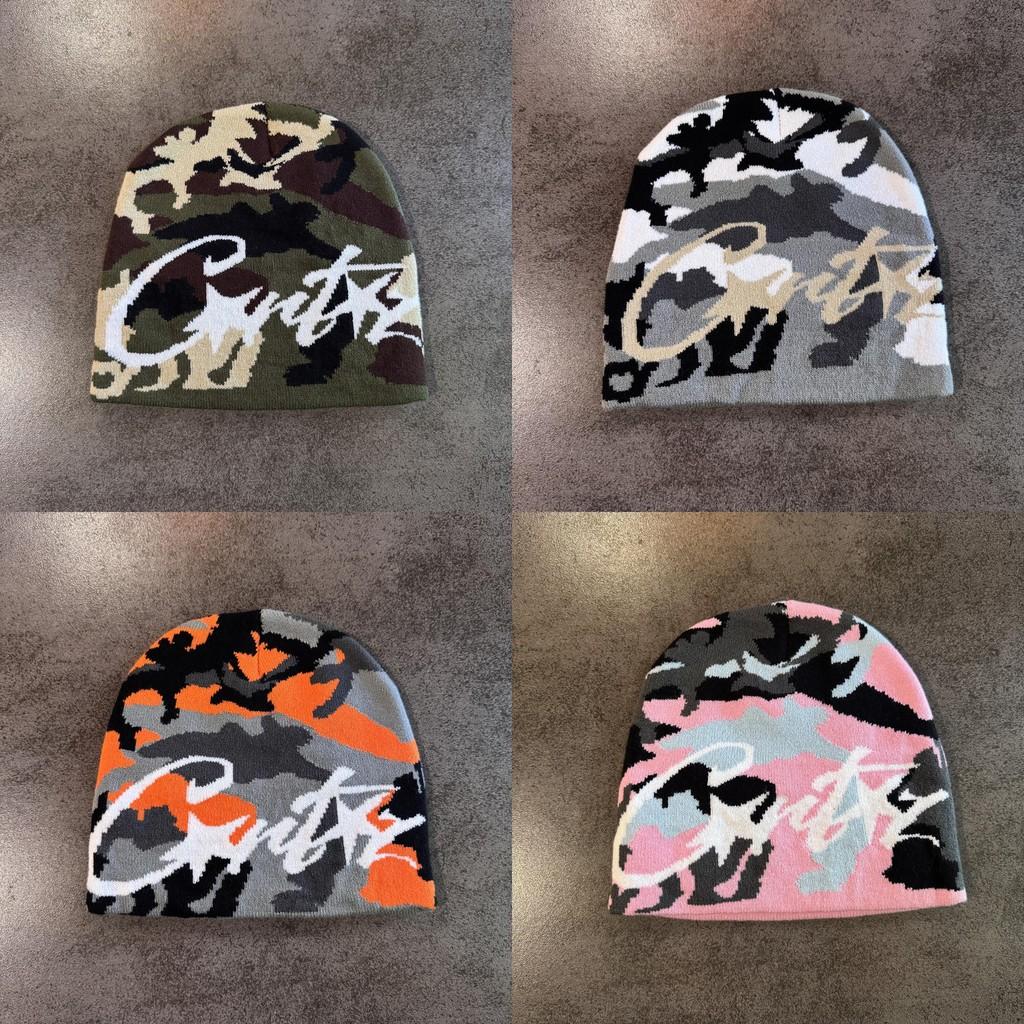 Vintage Letter Knit Hat For Men And Women Warm Winter Streetwear