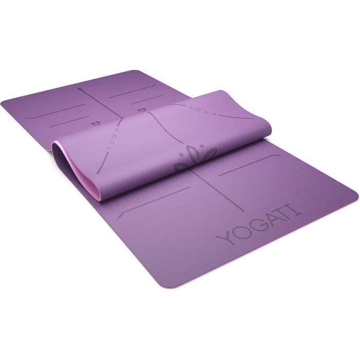 Tapis de sport - YOGATI - Épais 6 mm - Antidérapant - Idéal pour Yoga et Fitness