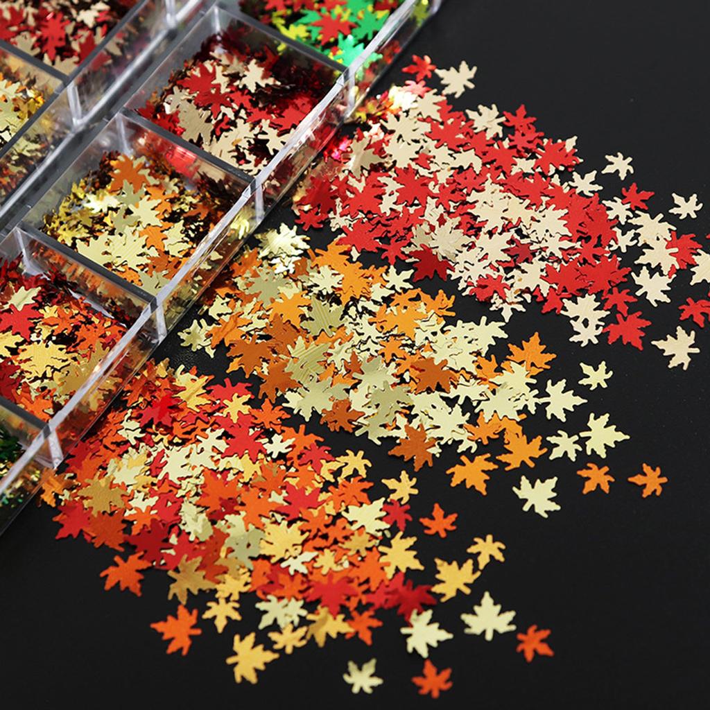 Sequins Fall Leaves Confetti for Nail Art Flakes DIY Resin Crafts Decorations