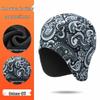 Windproof Fleece Lei Feng Hat: Warm, Faux Cashmere Printed Design with Ear Protection for Cycling
