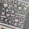 Adorable Bow & Lace 3D Embossed Nail Art Stickers for DIY Phone Case Decoration