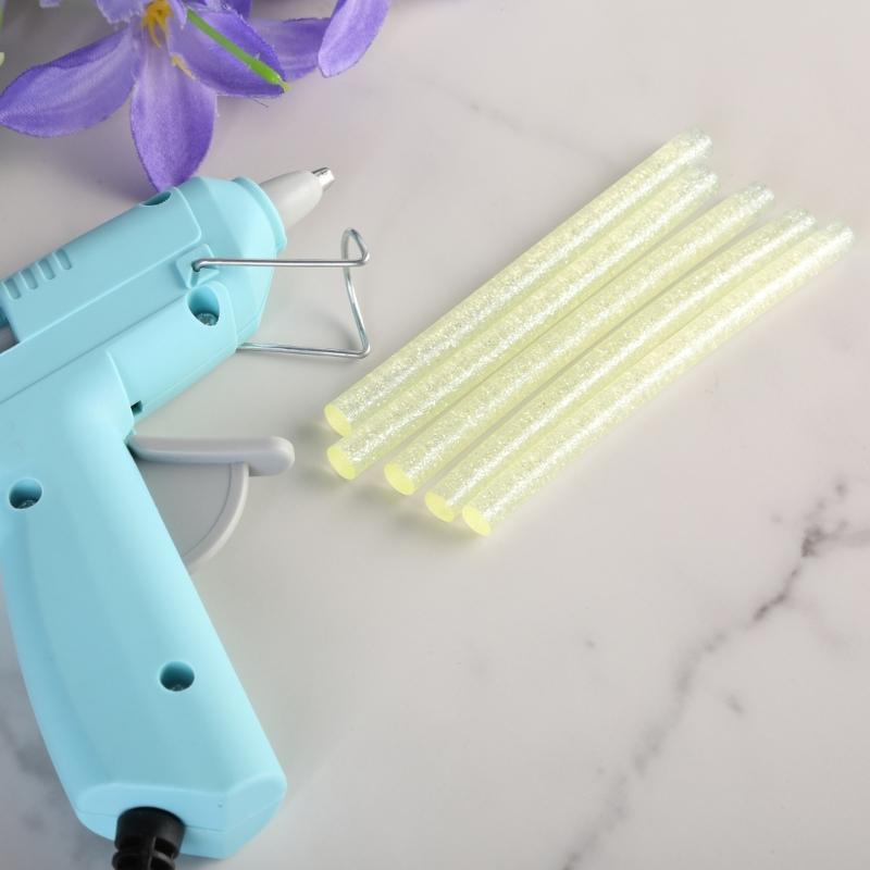 100Piece Multicolor Miniature Hot Melt Adhesive Sticks, 7mm by 100mm, Suitable for Artistic Creations Repair Quick Fixes