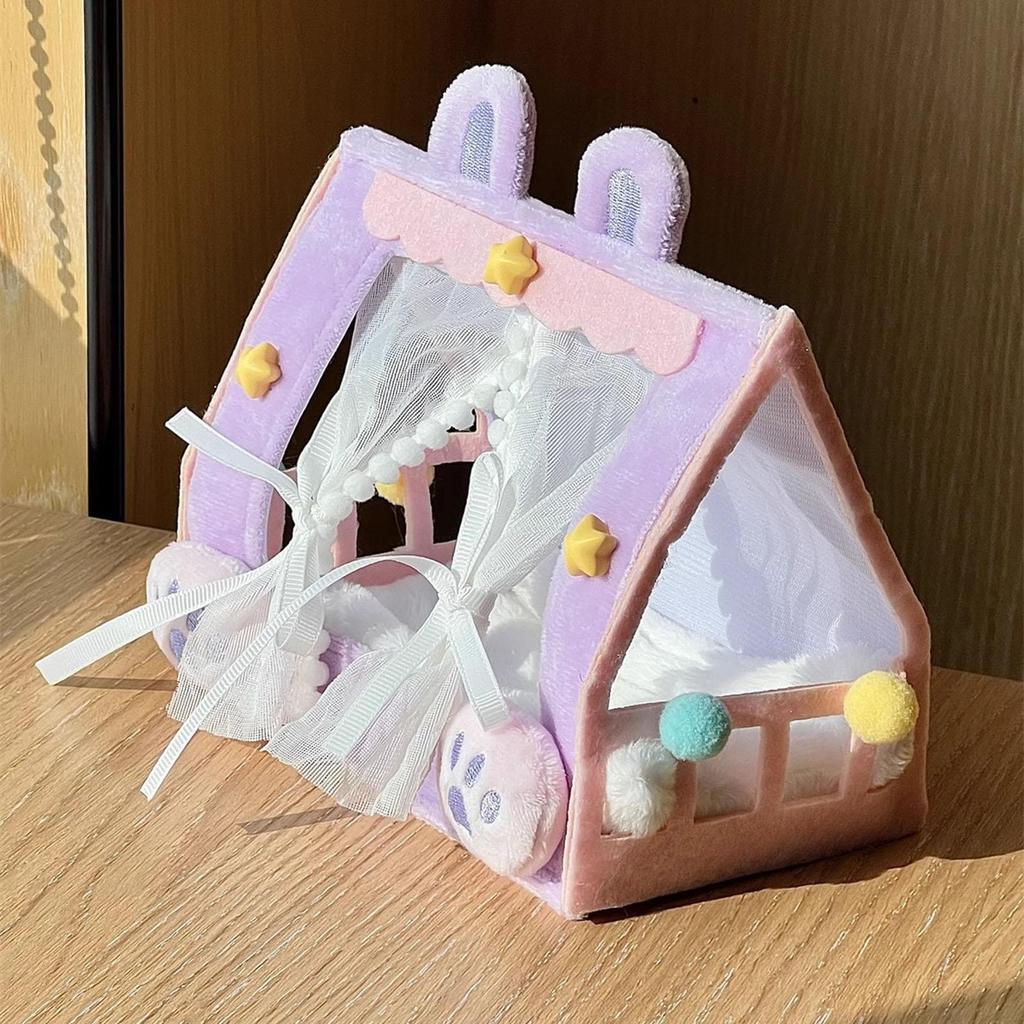Doll Tent Bed Dollhouse Accessories Miniature Princess Furniture for Living Room Home