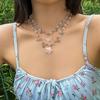 Jewelry Holiday Style Sweet Irregular Gravel Collarbone Necklace, Simple Star Bead Necklace