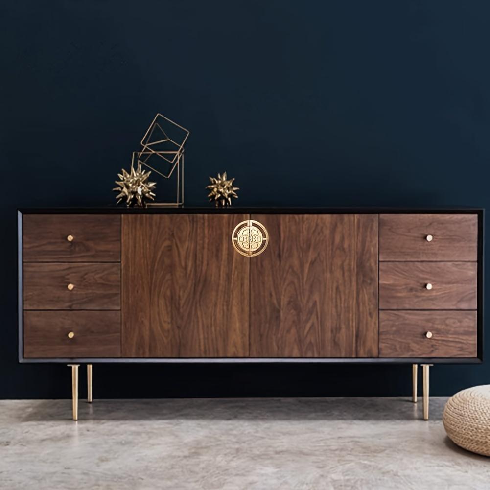 1 pereche de trăgători din aliaj de zinc în stil vintage aurii, trăgări vintage rotunde pentru ușile sertarelor dulapului