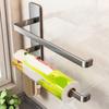 No-Drill Paper Towel Holder Carbon Steel Towel Bar Rack Roll Paper Storage Rack  Bathroom