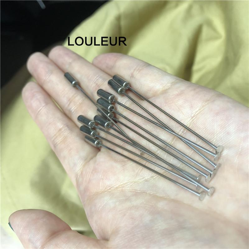 10pcs/lot 9cm 12.1cm Length Brooch Pin Safety Pins With Stopper Ends Copper Rhodium Color for Diy Brooch Pins Base Jewelry