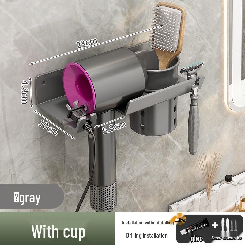 Cross-border Bathroom Multi-functional Hair Dryer and Toiletries Rack