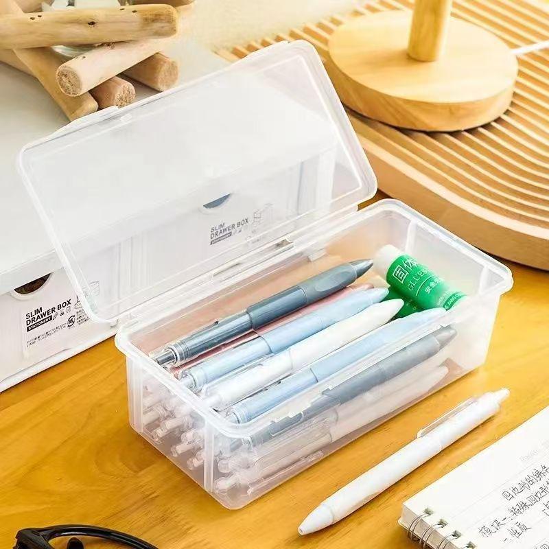 Large Capacity Transparent Pencil Storage Box & Pen Holder for Colored Pencils, Crayons, Sketches