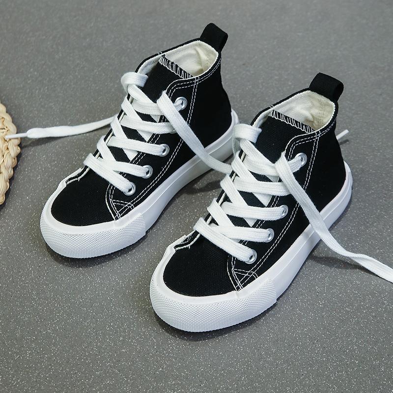 8009 Solid Color Trendy Children's Canvas Shoes, Boys' and Girls' Board Shoes, Fashionable and Breathable Children's Shoes Soft