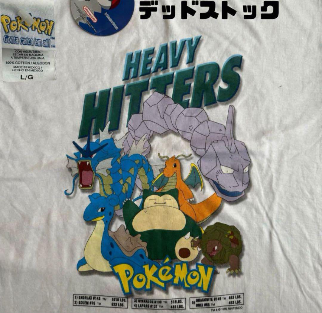 

[USED] 90s Deadstock Pokemon Anime T-Shirt, Snorlax, Ewark, US Exclusive