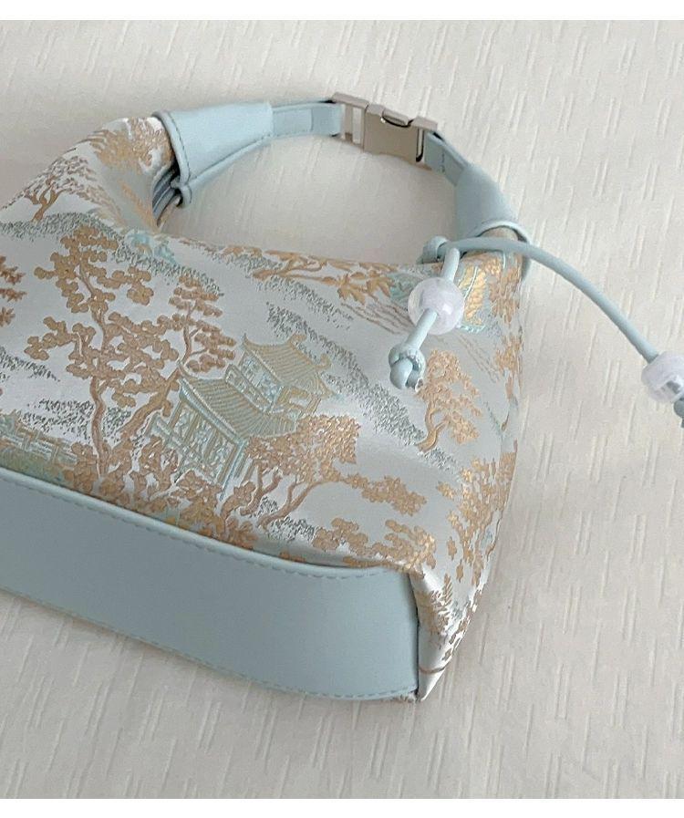 2025 New Silk Embroidery Cheongsam Crossbody Dumpling Bag: Ancient Chinese Style Summer Handbag for Women