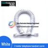 Curly Telephone Handset Extension Cord for BBK Microphone and Landline