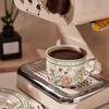 OLOEY Floral Ceramic Coffee Cup and Saucer Set