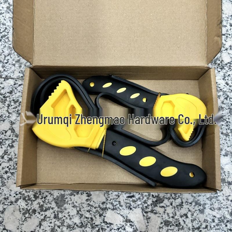 Adjustable Multi-Size Belt Wrench & Bottle Opener (6-8 Inch) for Auto Repair and Hardware Tasks