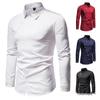 European Hollow-Out Asymmetrical Embroidered Men's Long Sleeve Western Shirt