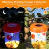 Outdoor Solar Powered Wasp Trap Waterproof Garden Mosquito Zapper Reusable Fruit Fly Catcher Safe Non-Toxic Insect Bee Trap