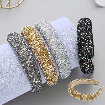 Diamant Stirnband Glitzer Funkeln Juwelen Damen Stirnbänder Haarbänder Breit Mode Haarreifen Mädchen Haaraccessoires Geschenke