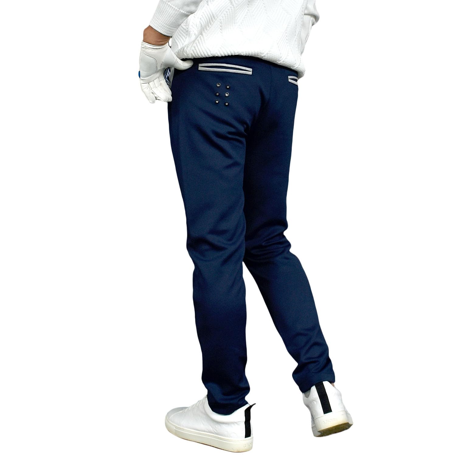 

COMON GOLF Golf Navy x Heather Men s Pants, Stretch, Tapered, Punch, XL, Gray, Autumn, CG-23031