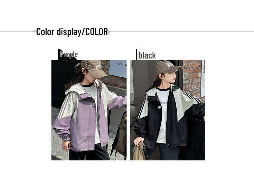 Girls' Autumn Windproof Rainproof Casual Top Jacket 2025