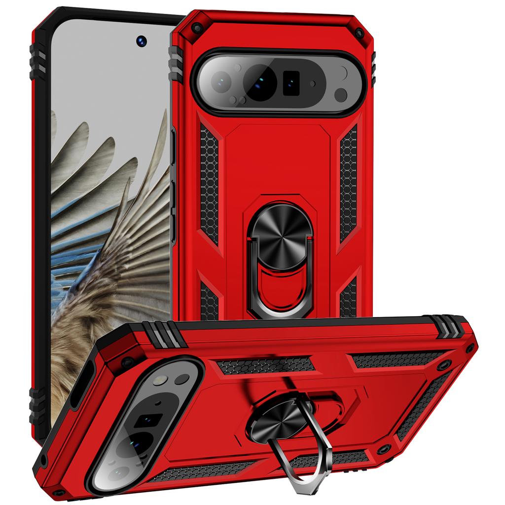 For Google Pixel 9 Pro XL Case Shockproof Kickstand PC+TPU Phone Cover
