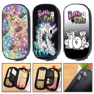 The Battle Cats Pencil Case Game Storage Pen Bag Zipper Pouch Portable Mini Cute Stationery Bag Office School Supplies