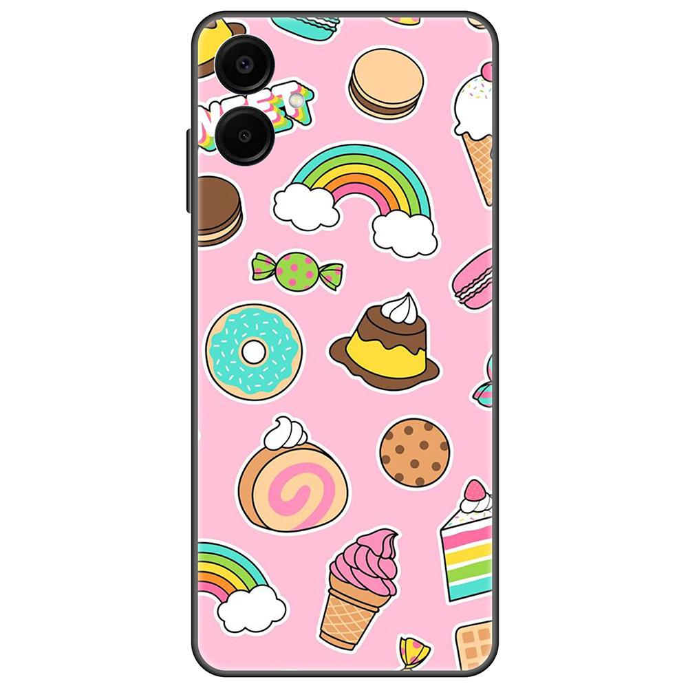 

Чехол для Samsung Galaxy A06 черный роскошный 6.7 дюймов Чехлы для GalaxyA06 мягкий чехол из ТПУ противоударный SM-A065F белый