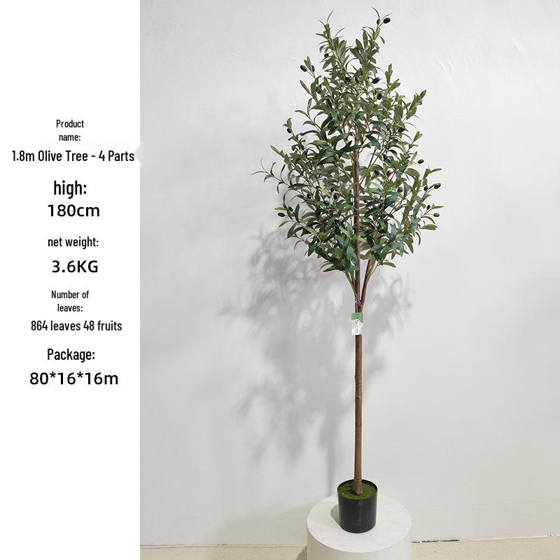 Olive Tree Potted Plant - Indoor Decor Simulation for Living Room