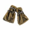 Y2K Faux Fur Leg Warmers Super Soft Fuzzy Boot Cuffs Fashion Faux Furry Belt  Halloween Party