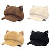 Show Face Cat Ears Shape Cat Ears Berets Cute Design Japanese Style Y2K Hat Woolen Fabric Newsboy Hat Casual Occasions