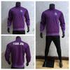 Long Sleeve Soccer Jacket Tianjin Jinmen Tiger Fans Training Top Stand Collar Embroidery Moisture Wicking Sports Fitness