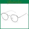Minimalistische Metallbrille mit Blaulichtfilter für modische Damen und Herren