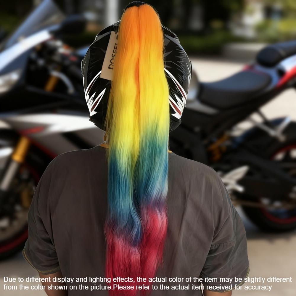 Шлем Плетеный шлем Декоративный хвост Крутой шлем Грязная коса Мотоцикл Мотоцикл Электромобиль Градиентная коса