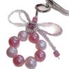 ins wind dream girl elegant bow mobile phone chain sweet beaded butterfly flash diamond bag pendant