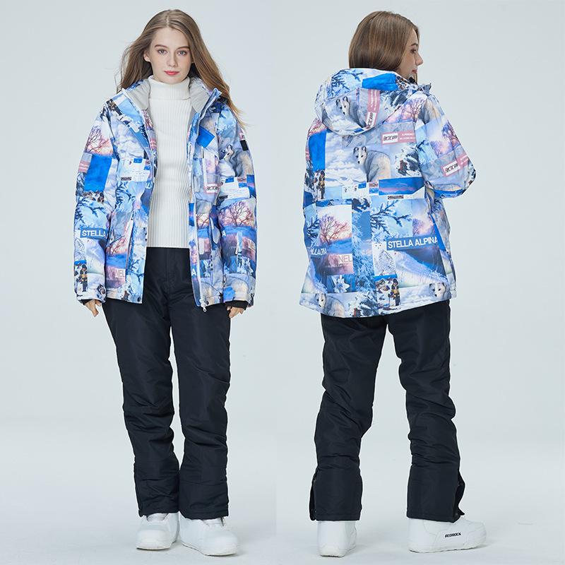 Korean Style Winter Ski Suit: Warm, Thickened Set for Men & Women