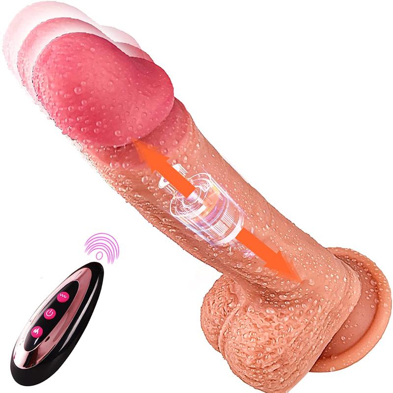Heating Thrusting Realistic Dildo Vibrator Wireless Remote Layer Silicone Super Big Penis Dildos Sex Toys For Women Adults Shop